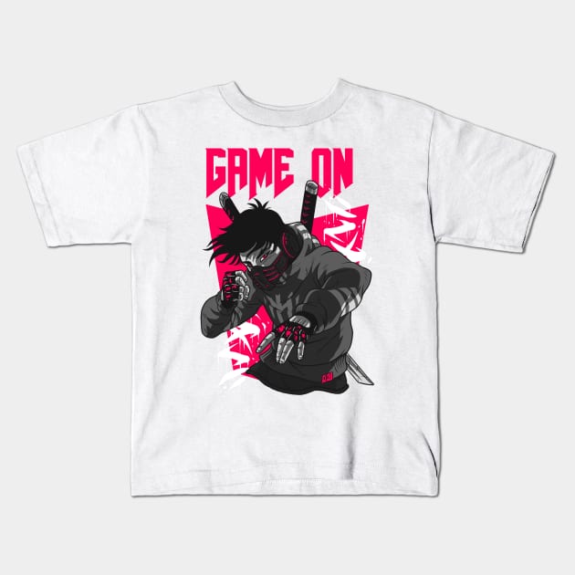 Game on Kids T-Shirt by Azamerch